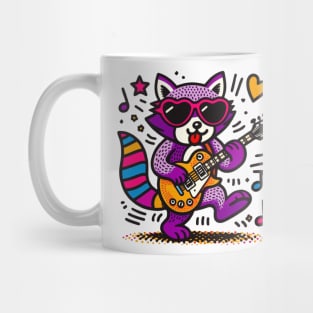 Rockin' Raccoon - Keith Haring inspired design Mug